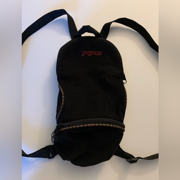 Jansport Bags Vintage Jansport Mini Backpack Black Corduroy
